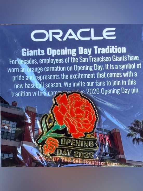 San Francisco Giants Opening Day 2026 Floral Enamel Pin NIP - Picture 2 of 3